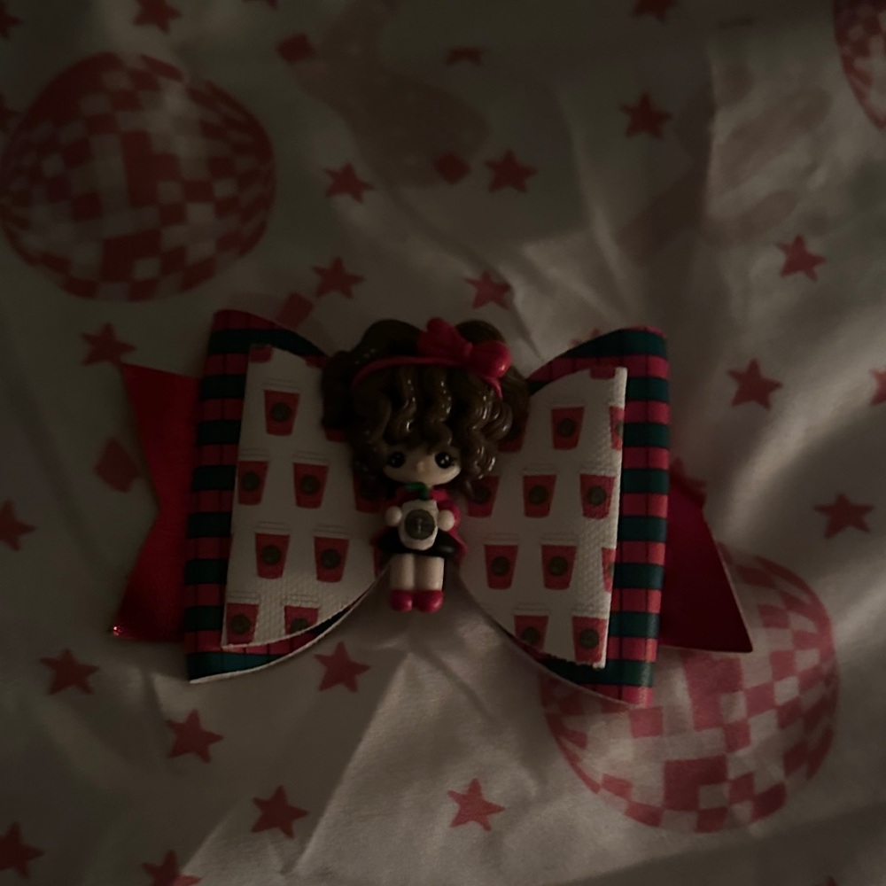 Handmade Christmas Starbucks bow
